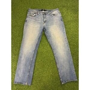 Berkley Jensen Jeans Men 38x32 Blue Denim Cotton Stretch Streetwear Straight Leg